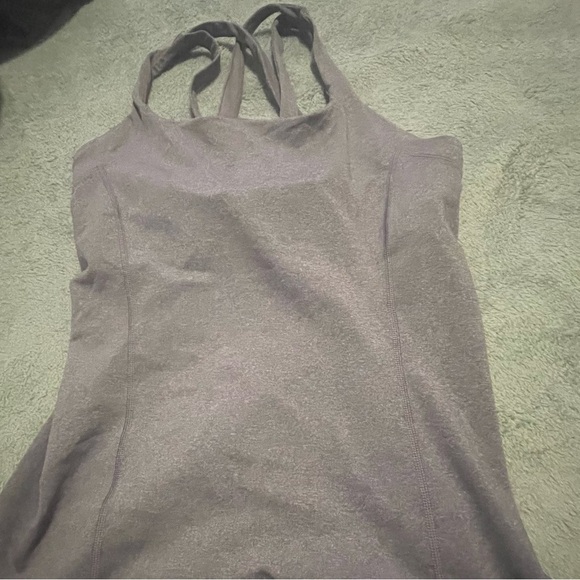 LULULEMON purple tank top with shelf bra - Picture 3 of 7